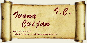 Ivona Cvijan vizit kartica